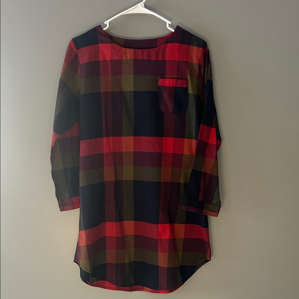 Plaid Mini Dress - Red and Black